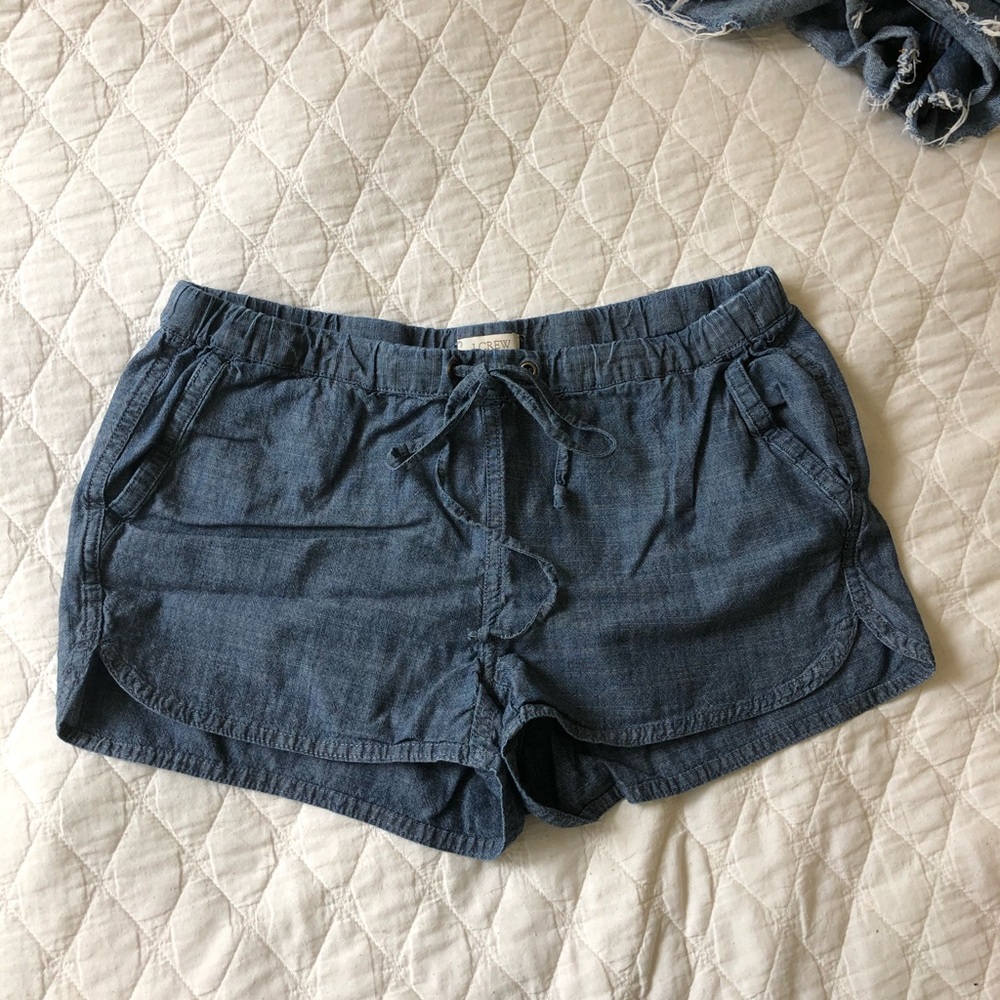 Jcrew size small relaxed linen denim shorts